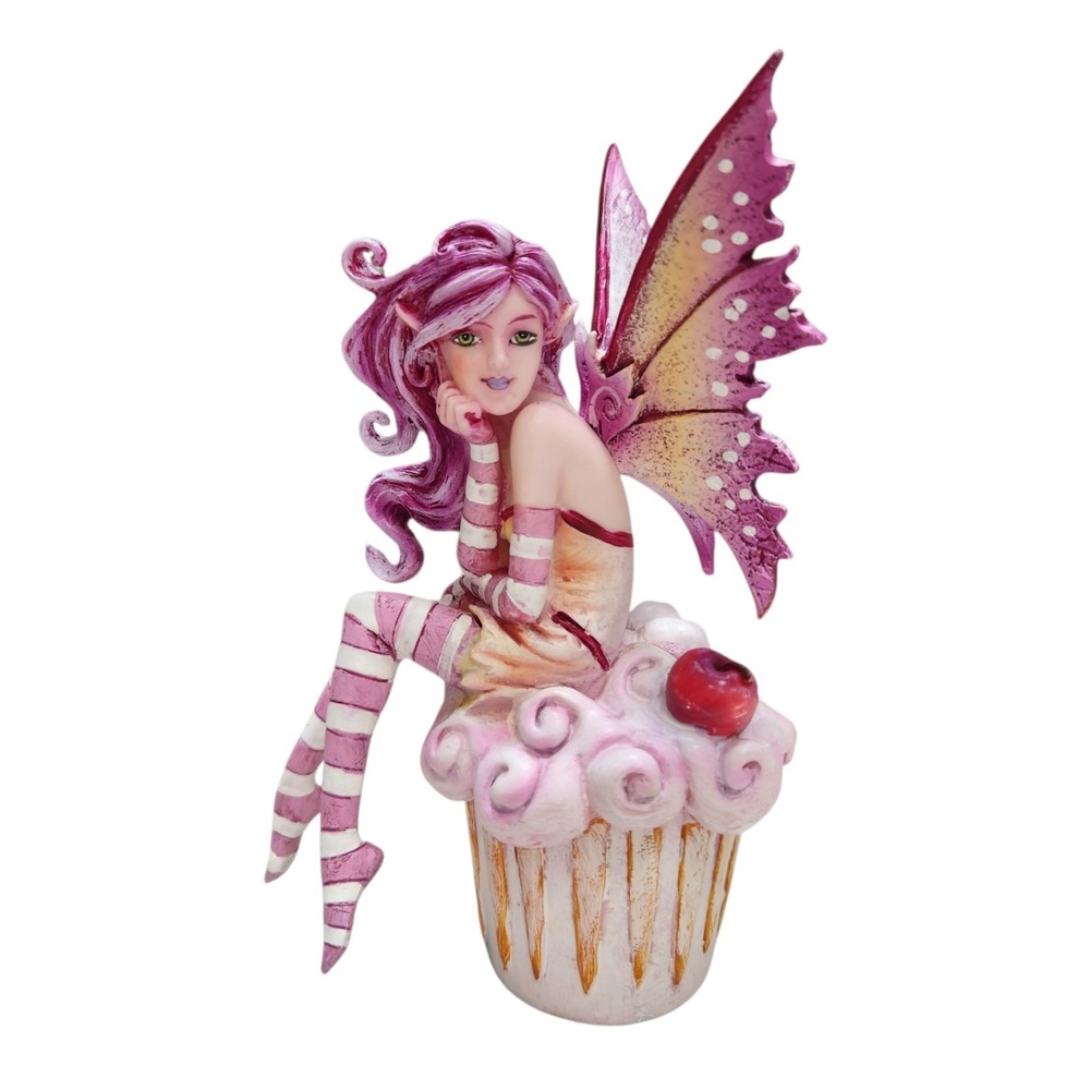 PT‎ Pacific Trading Amy Brown Style Sweet Tooth Pink Fairy Cupcake Figurine